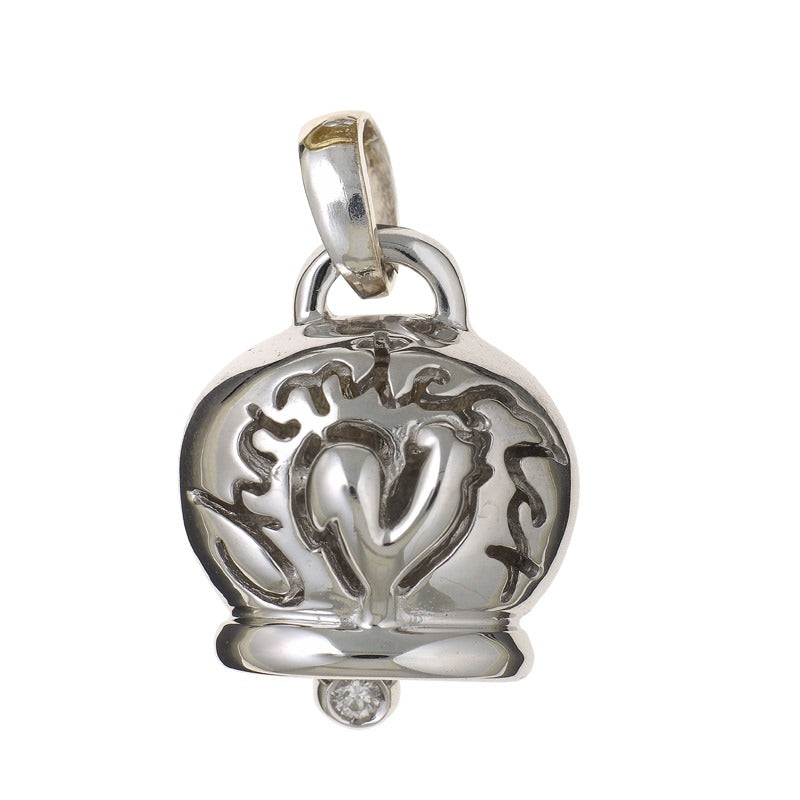 Campanella in oro bianco e un diamante nel batacchio