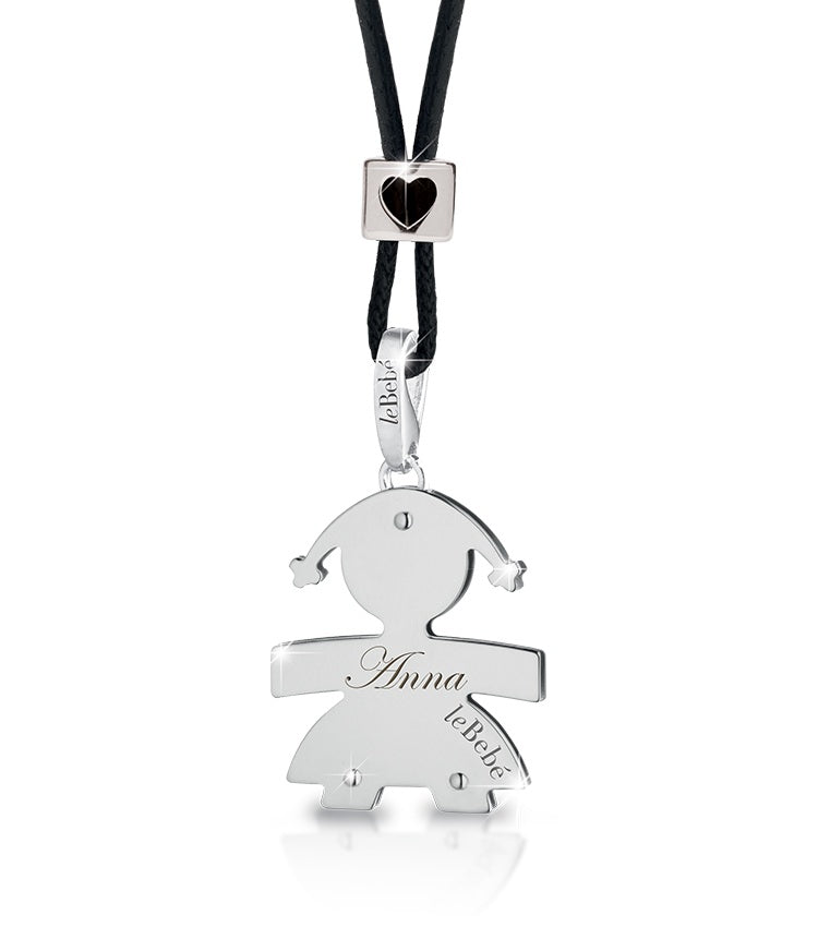 Ciondolo Classico bimba oro bianco