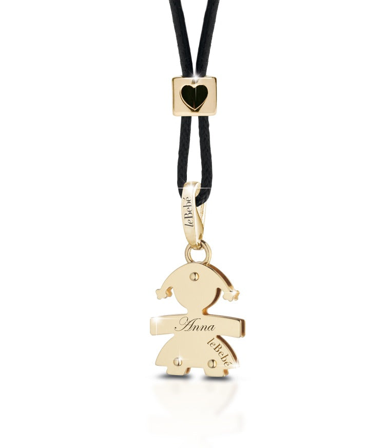 Ciondolo Cucciolo bimba oro giallo