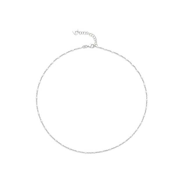 CATENA 38-42 CM IN ARGENTO E SMALTO BLU