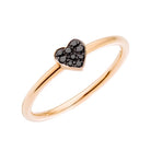 Anello Cuore con diamanti black - Dodo