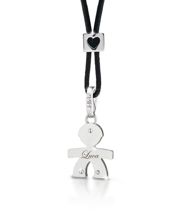 Ciondolo Cucciolo bimbo oro bianco