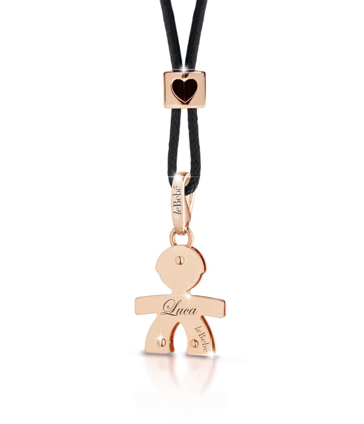 Ciondolo Cucciolo bimbo oro rosa