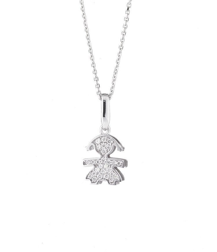 Pavé micro-setting bimba mini oro bianco