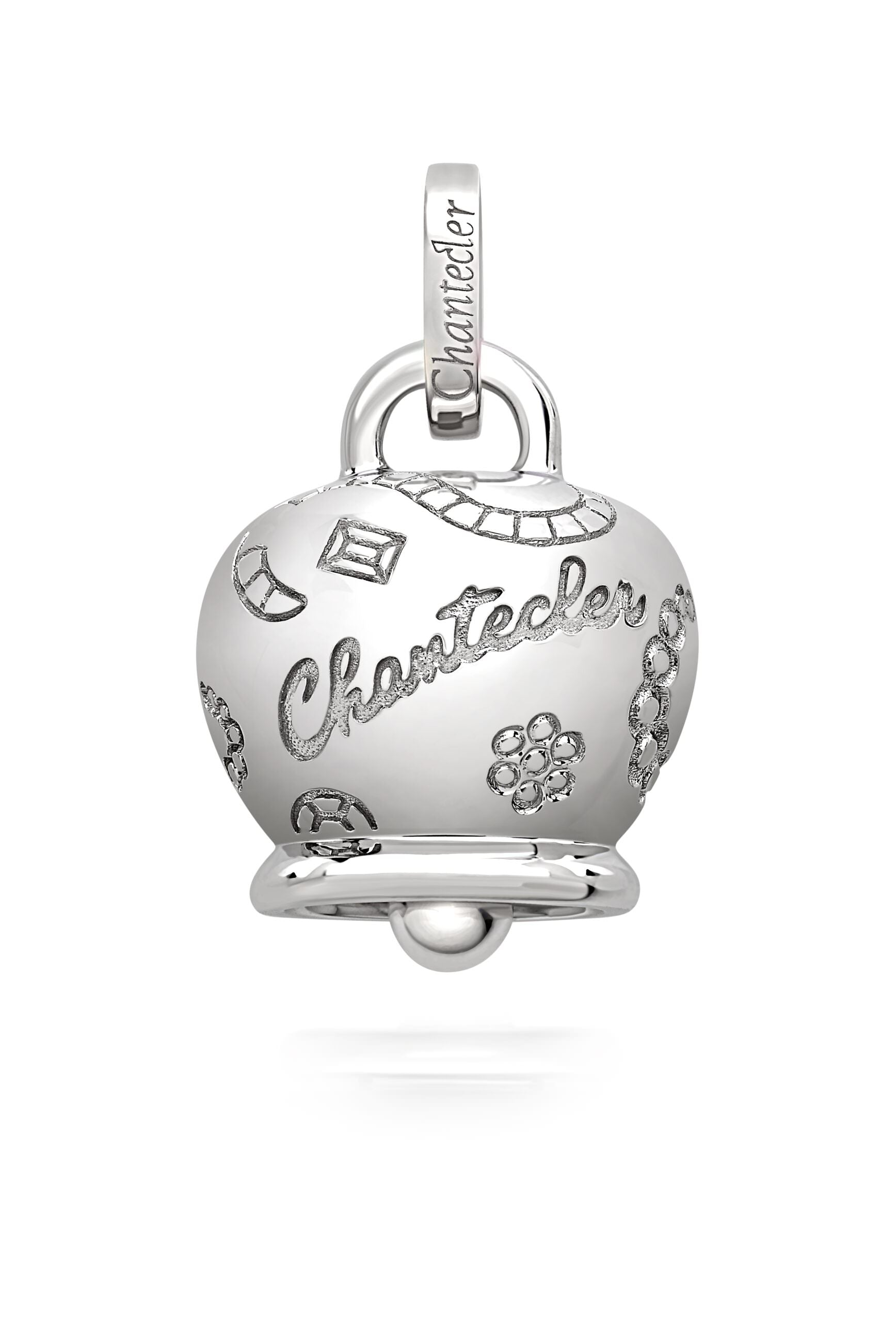 Ciondolo Suamèm campanella maxi in oro bianco 9 kt