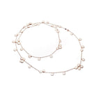 Collana Paillettes lunga 124 cm in oro rosa 18Kt e smalto bianco
