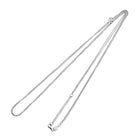 Collana rolò doppia 80 cm oro bianco