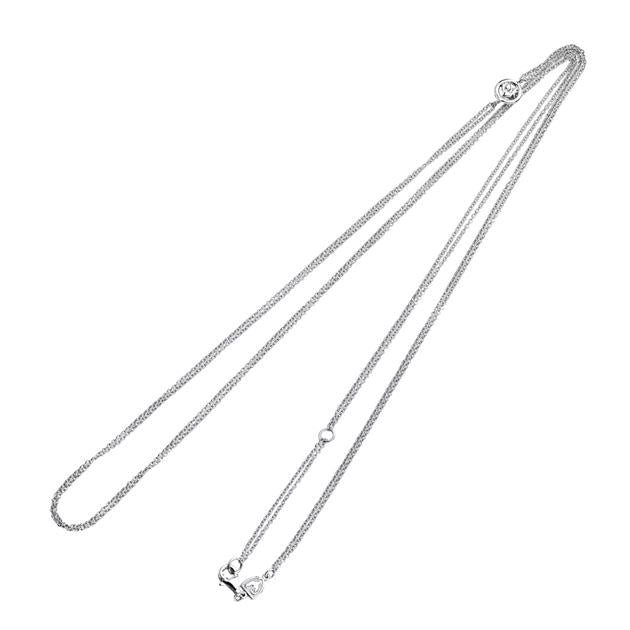 Collana rolò doppia 80 cm oro bianco